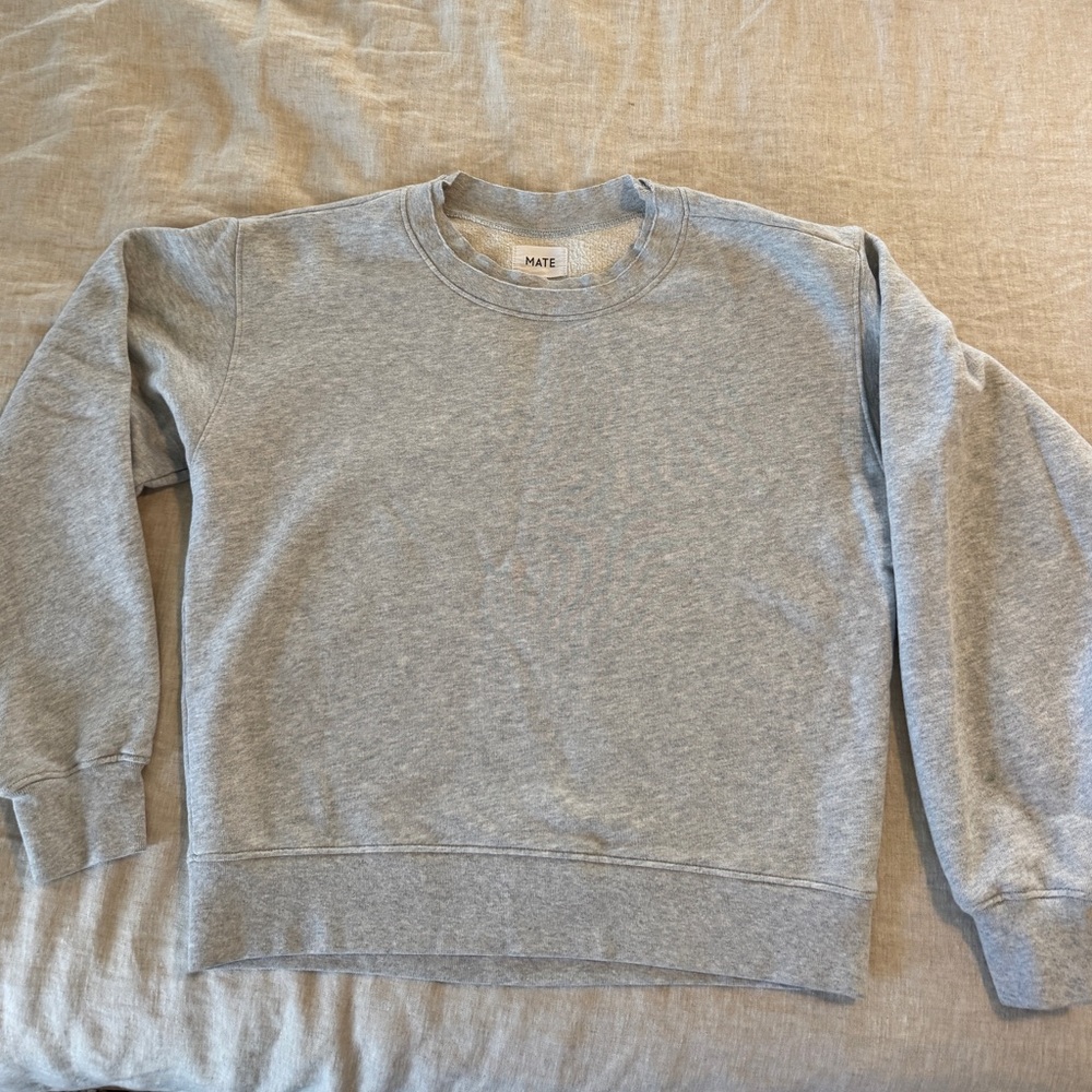 MATE the Label Heather Gray Crewneck Sweatshirt